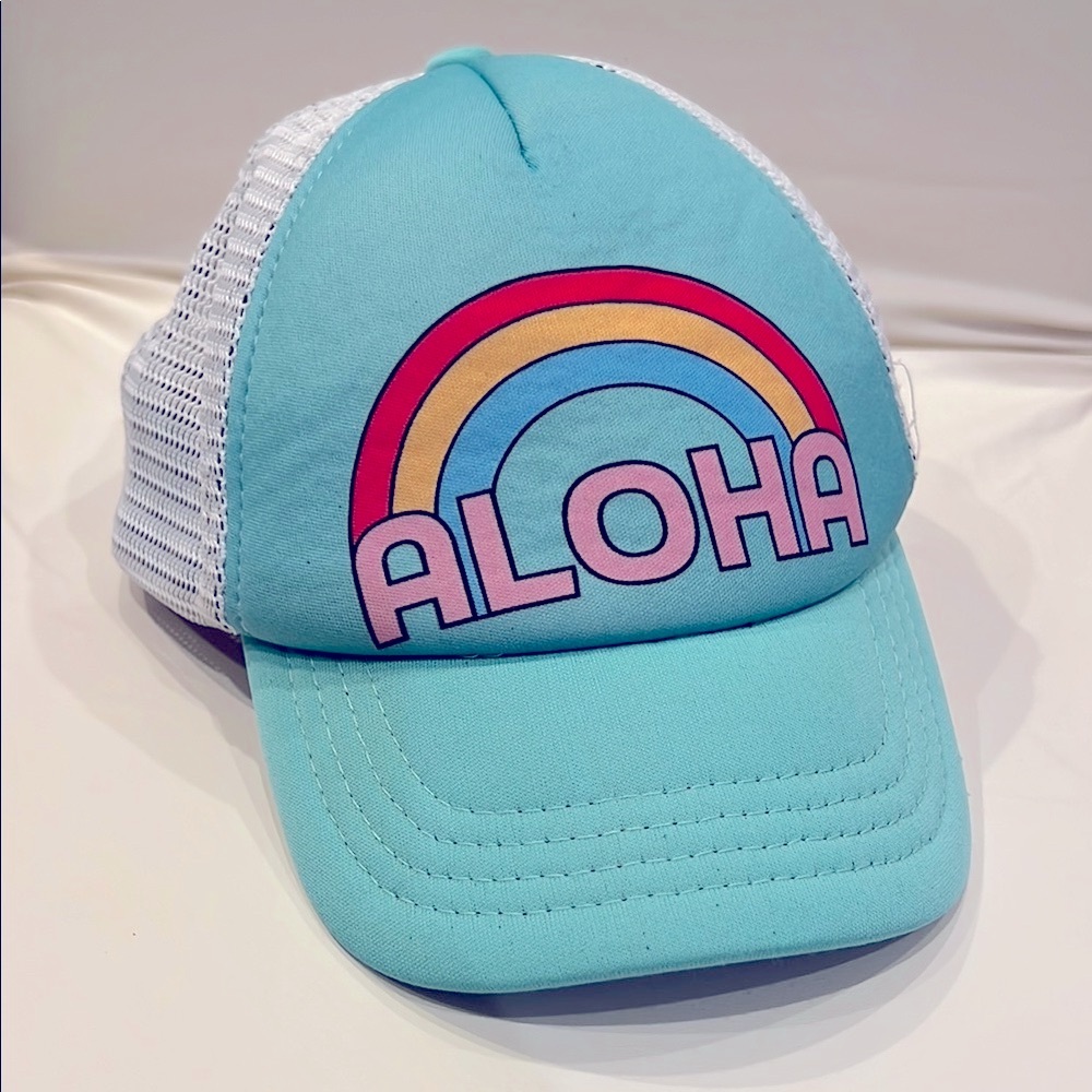 3 for $12🐣 Aloha Rainbow Trucker Hat Cap infant size